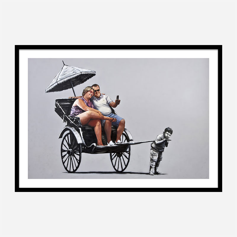 Rickshaw Banksy Wall Art Print