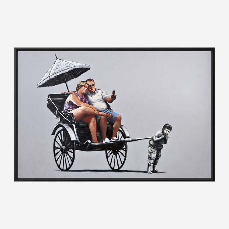 Rickshaw Banksy Wall Art Print