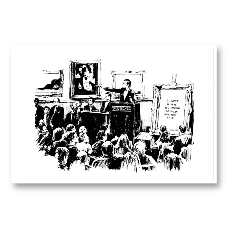 Morons By Banksy Wall Art Print