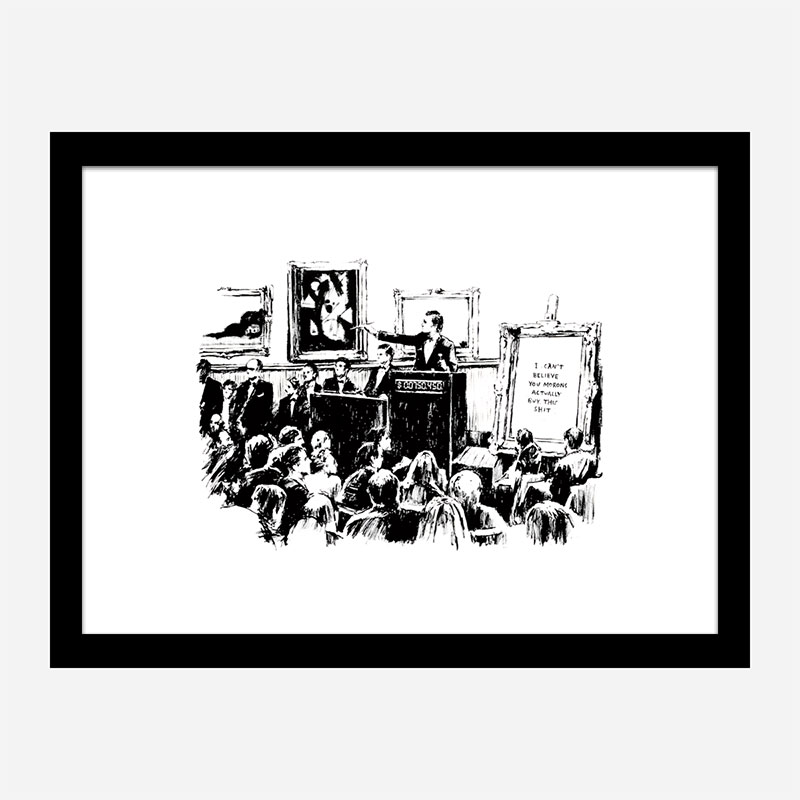 Morons By Banksy Wall Art Print