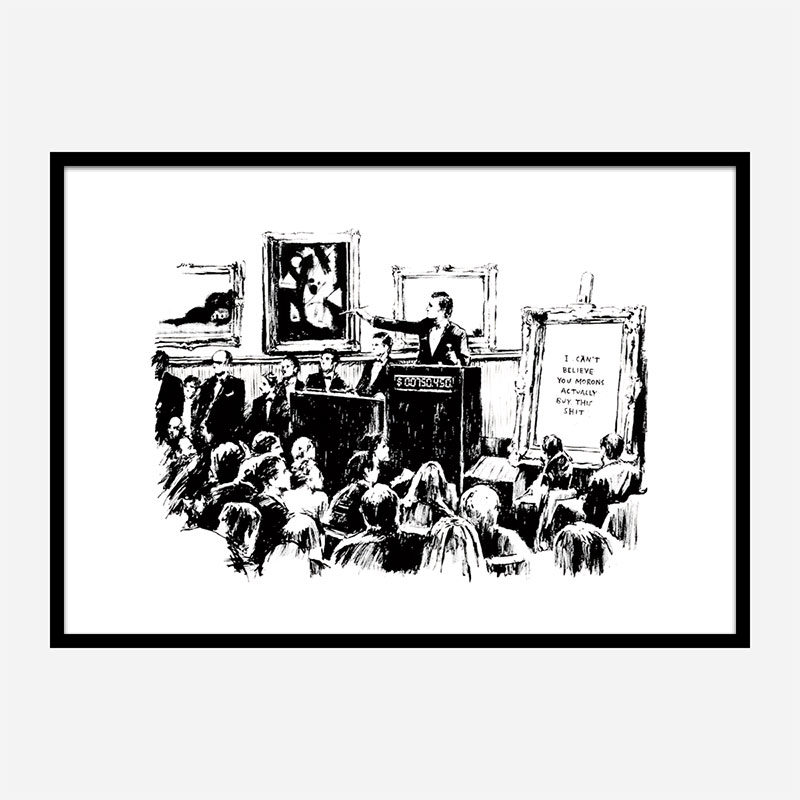 Morons By Banksy Wall Art Print