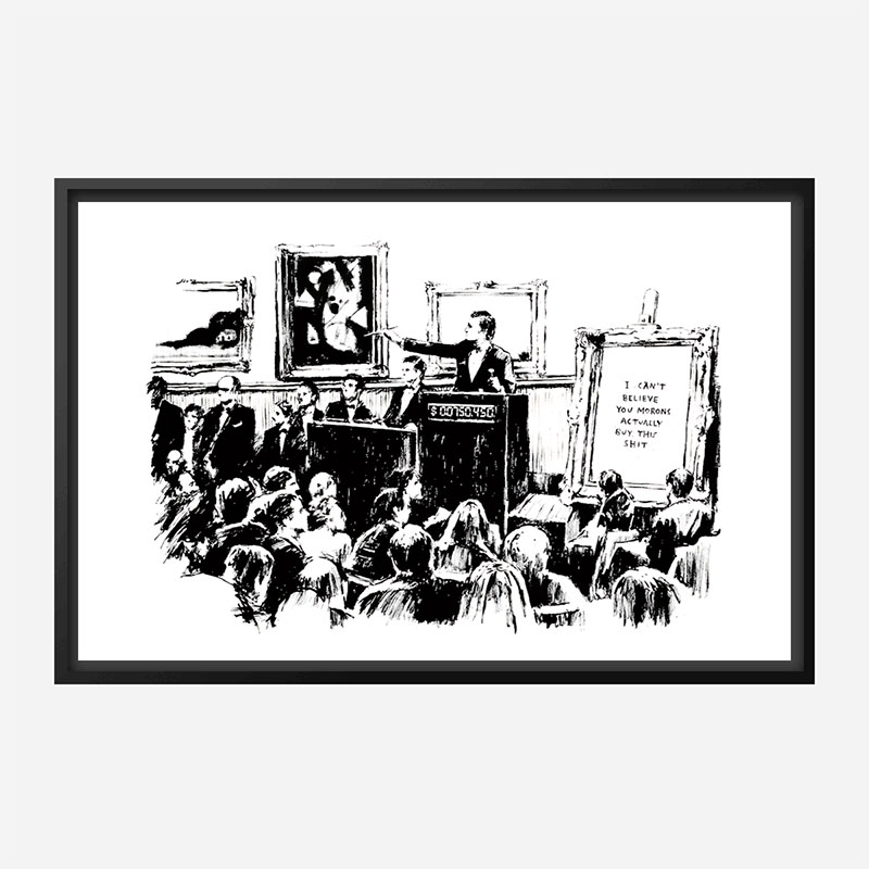 Morons By Banksy Wall Art Print