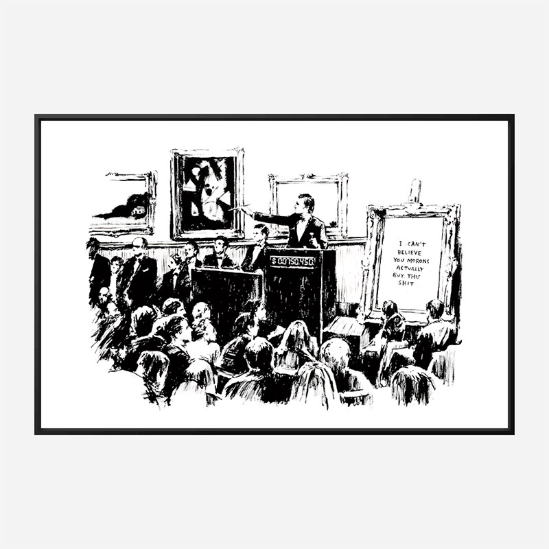 Morons By Banksy Wall Art Print