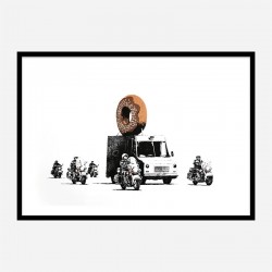Donut Chocolate By Banksy Wall Art Print