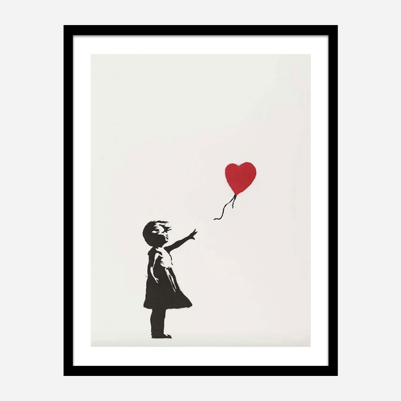 Graffiti Girl with balloon Banksy A3 Art Poster Print 