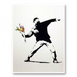 Love Is In The Air Banksy Art Print