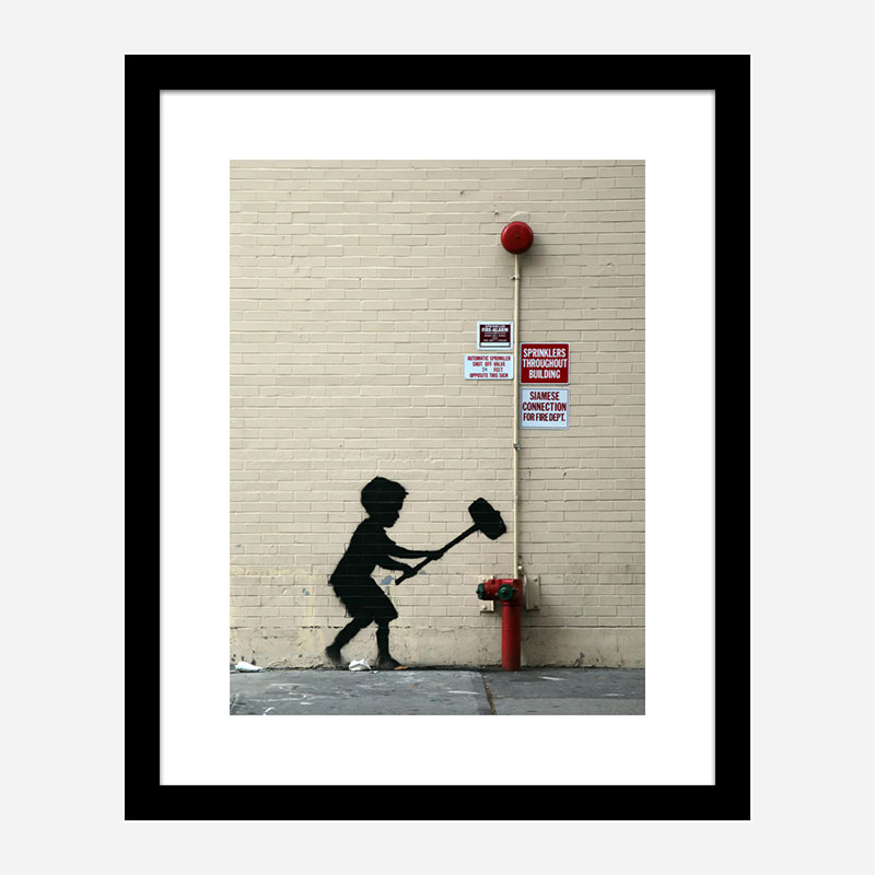 Fire Hydrant Mural by Banksy Art Print