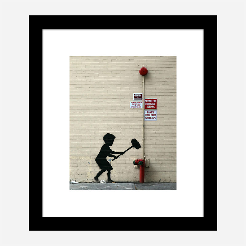 Fire Hydrant Mural by Banksy Art Print