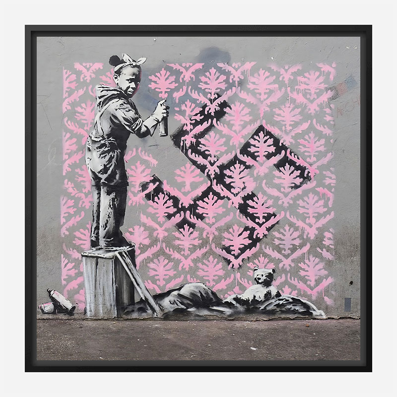 Porte de la Chapelle Mural by Banksy Art Print