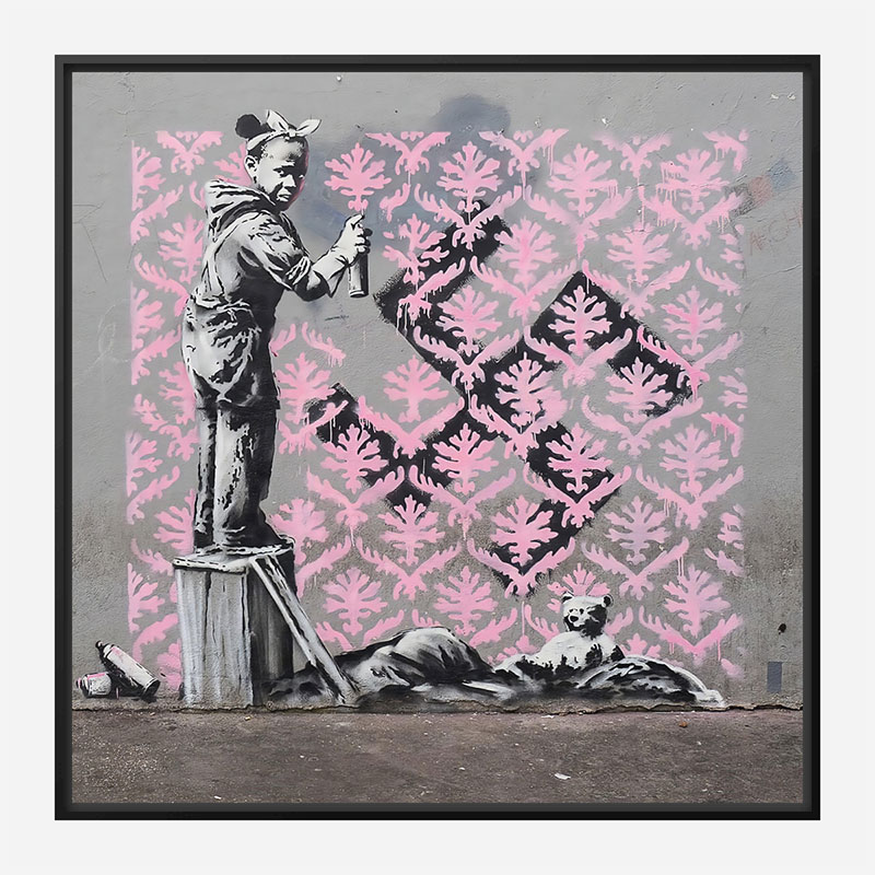 Porte de la Chapelle Mural by Banksy Art Print