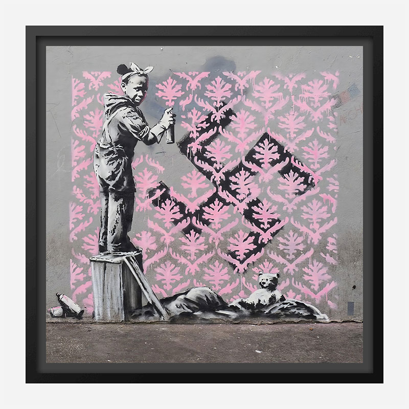 Porte de la Chapelle Mural by Banksy Art Print