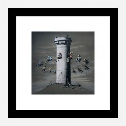 Walled Off Hotel Watchtower Swing by Banksy Art Print