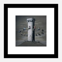 Walled Off Hotel Watchtower Swing by Banksy Art Print