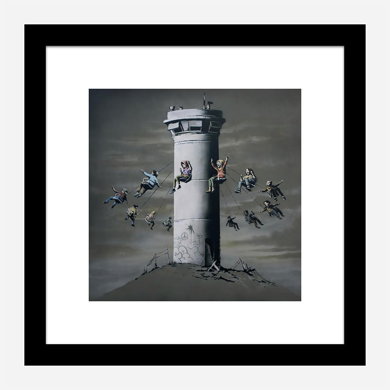 Walled Off Hotel Watchtower Swing by Banksy Art Print