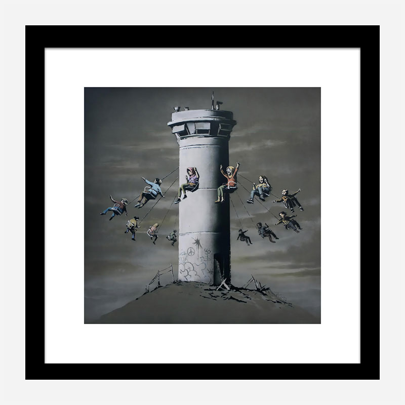 Walled Off Hotel Watchtower Swing by Banksy Art Print