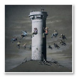 Walled Off Hotel Watchtower Swing by Banksy Art Print