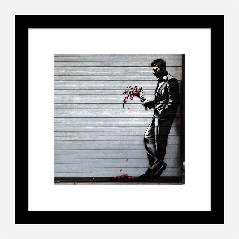 Waiting In Vain… at the door of the club by Banksy Art Print