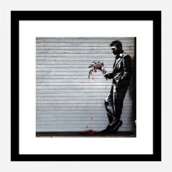 Waiting In Vain… at the door of the club by Banksy Art Print