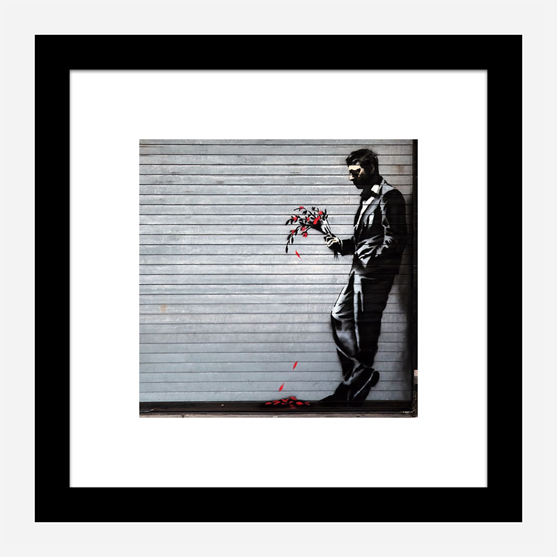 Waiting In Vain… at the door of the club by Banksy Art Print