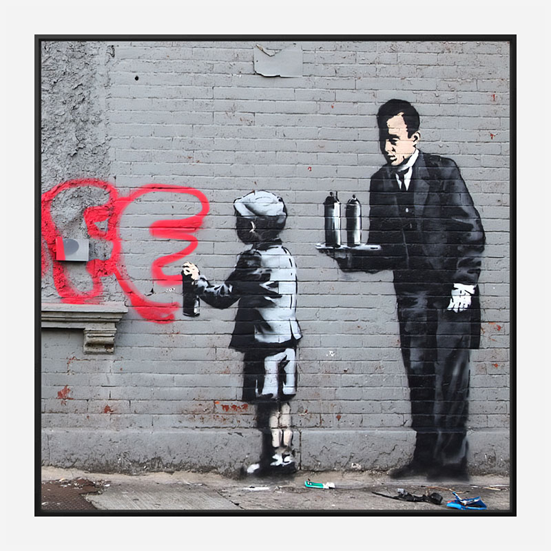 Ghetto 4 Life by Banksy Art Print