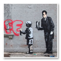 Ghetto 4 Life by Banksy Art Print