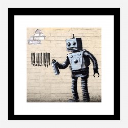 Tagging Robot by Banksy Art Print