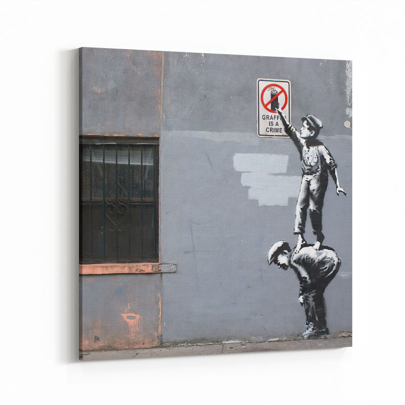 Banksy Graffiti Is A Crime Art Print