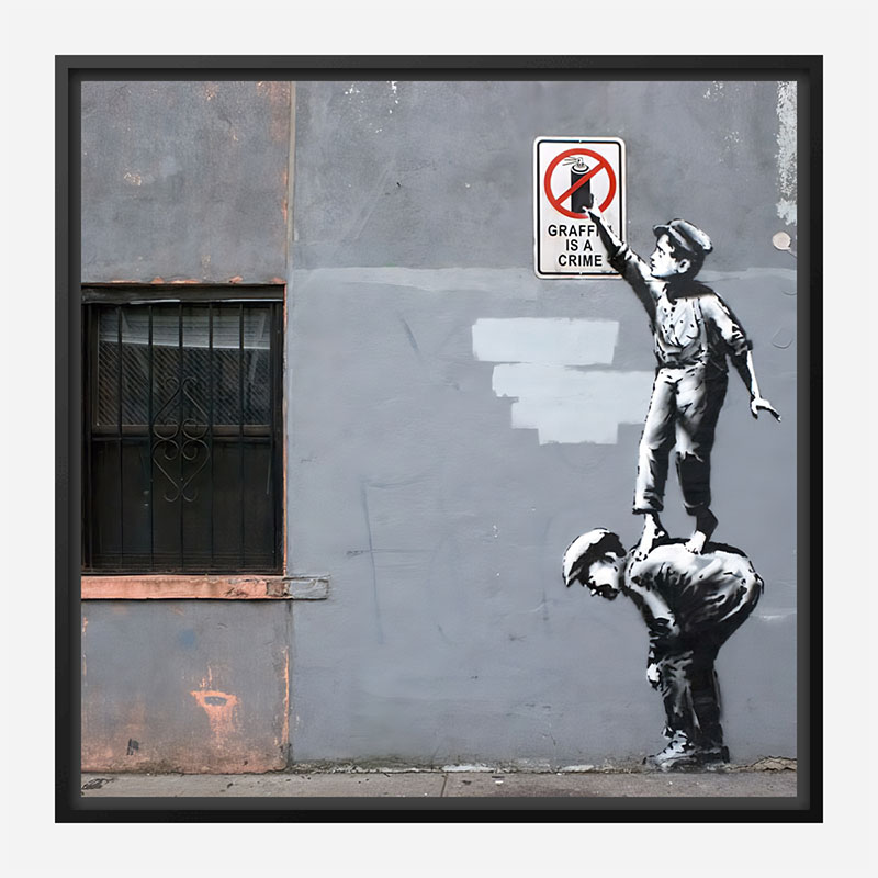 Banksy Graffiti Is A Crime Art Print