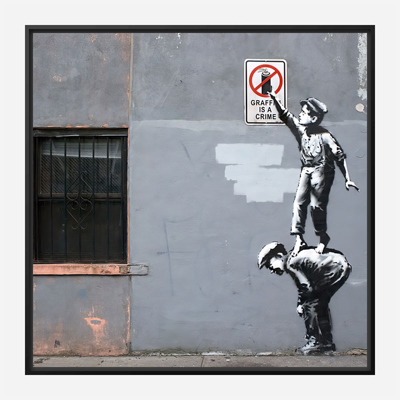 Banksy Graffiti Is A Crime Art Print