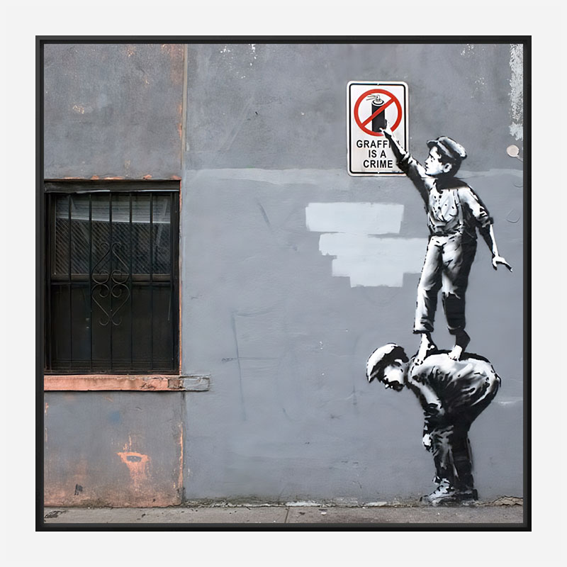 Banksy Graffiti Is A Crime Art Print