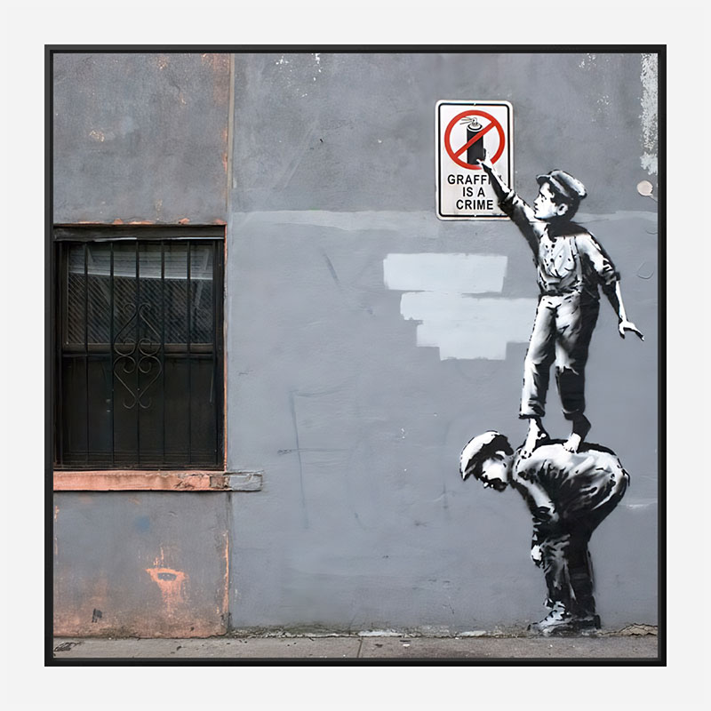 Banksy Graffiti Is A Crime Art Print