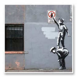 Banksy Graffiti Is A Crime Art Print