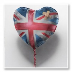 Banksy Union Jack Balloon Art Print