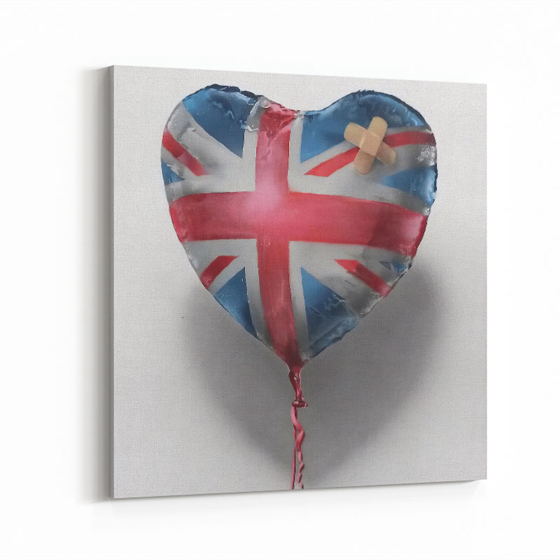 Banksy Union Jack Balloon Art Print