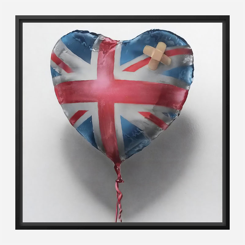 Banksy Union Jack Balloon Art Print