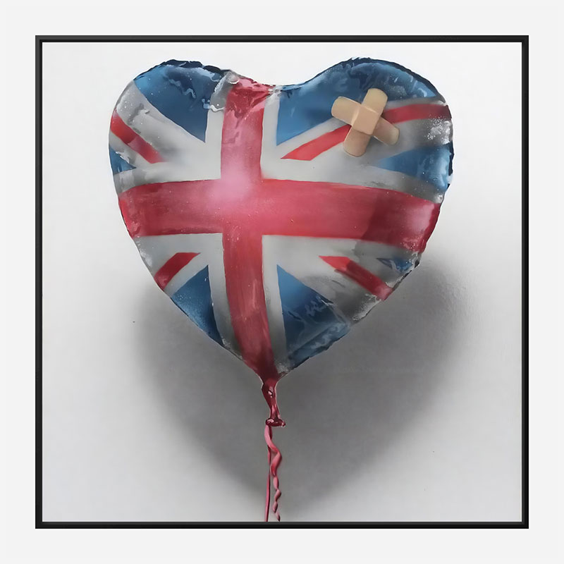 Banksy Union Jack Balloon Art Print