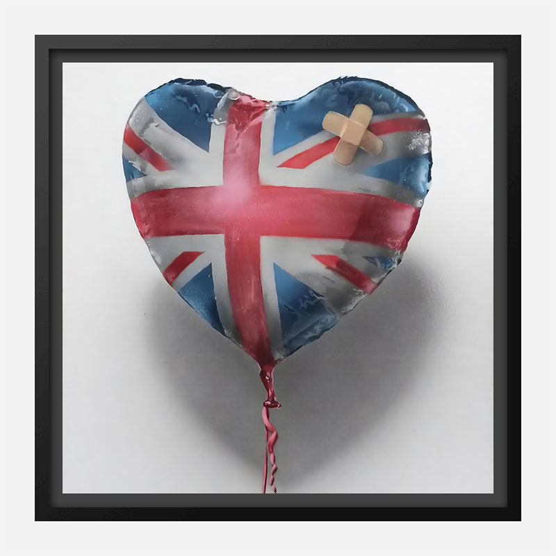 Banksy Union Jack Balloon Art Print