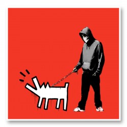 Choose Your Weapon Red by Banksy Art Print