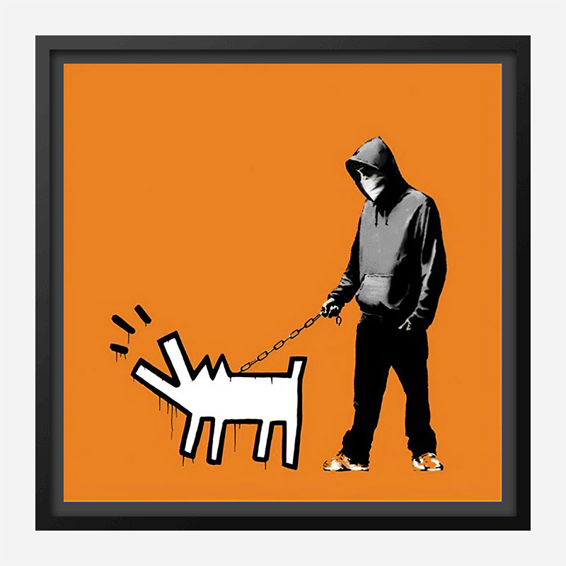 Choose Your Weapon Orange by Banksy Art Print