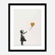 Banksy Girl with Gold Balloon Art Print