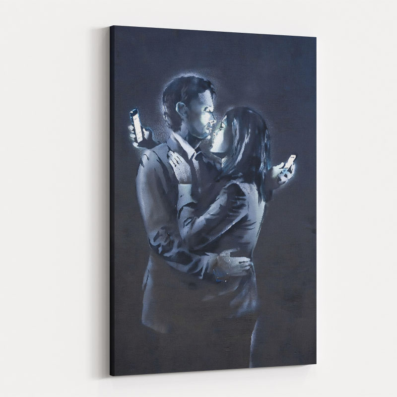 Banksy Mobile Lovers Art Print