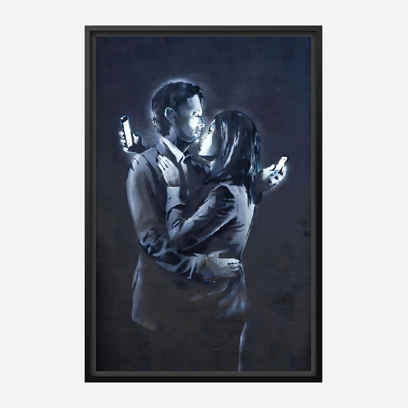 Banksy Mobile Lovers Art Print