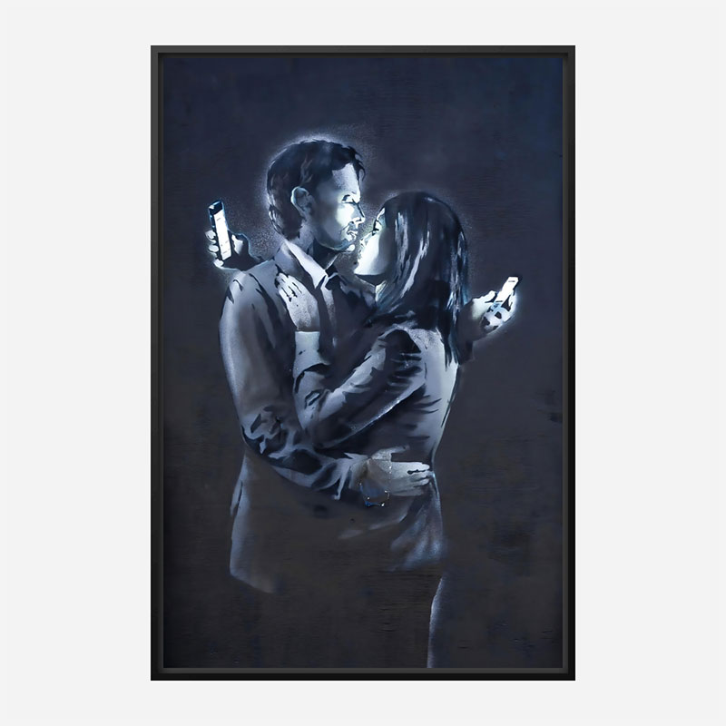 Banksy Mobile Lovers Art Print