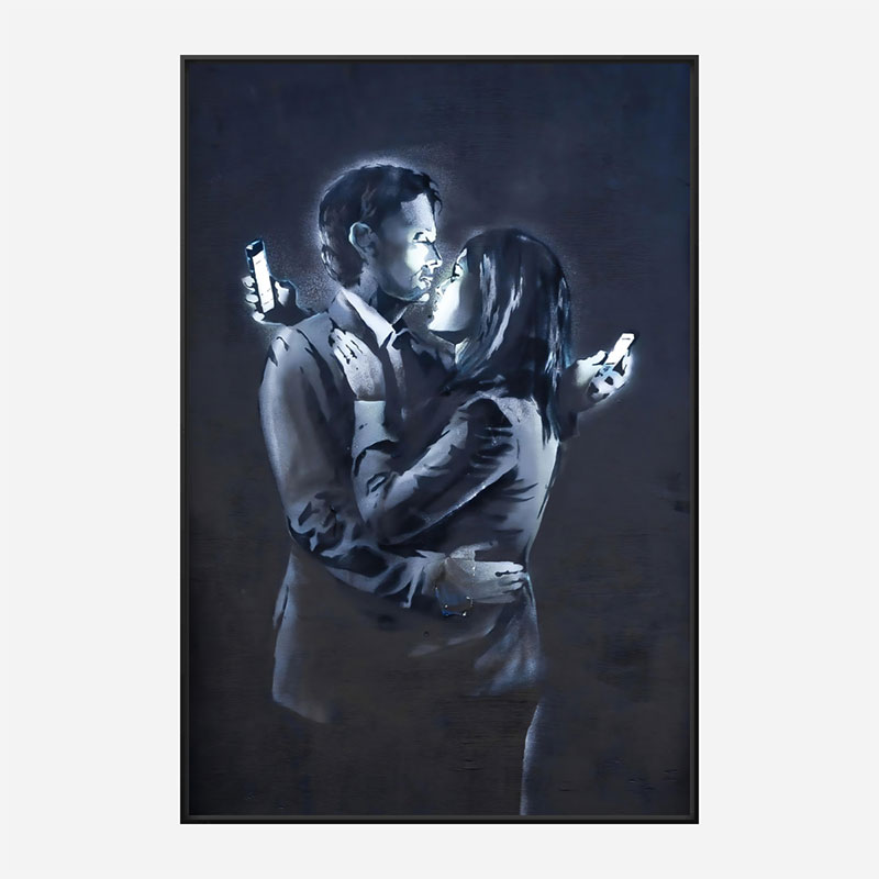 Banksy Mobile Lovers Art Print