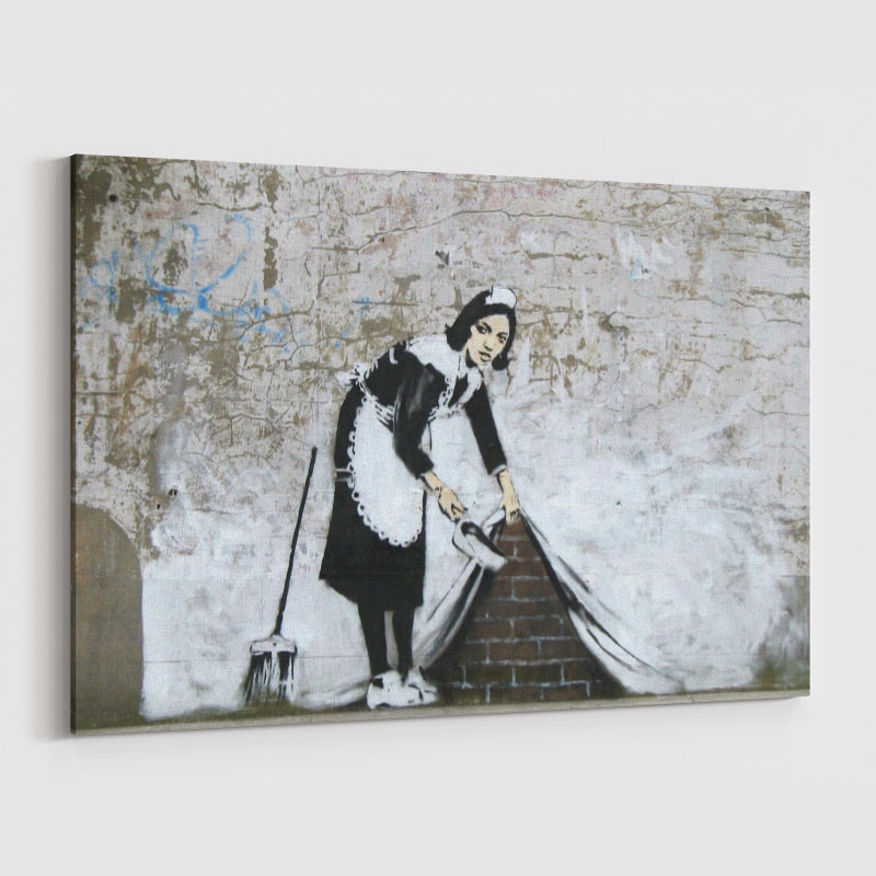 Maid in London BANKSY Stampa FINE ART su tela CANVAS Arte Arredo Street 