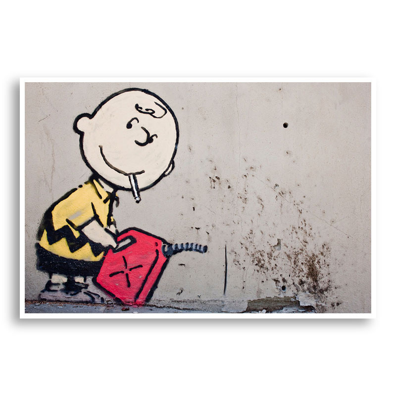 Charlie Brown Banksy Wall Art