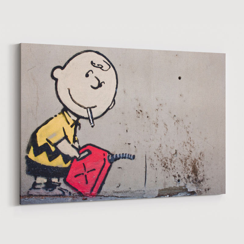 Charlie Brown Banksy Wall Art