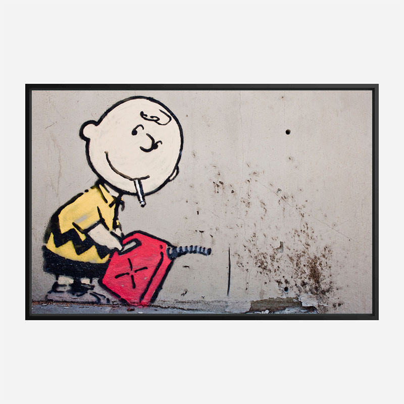 Charlie Brown Banksy Wall Art