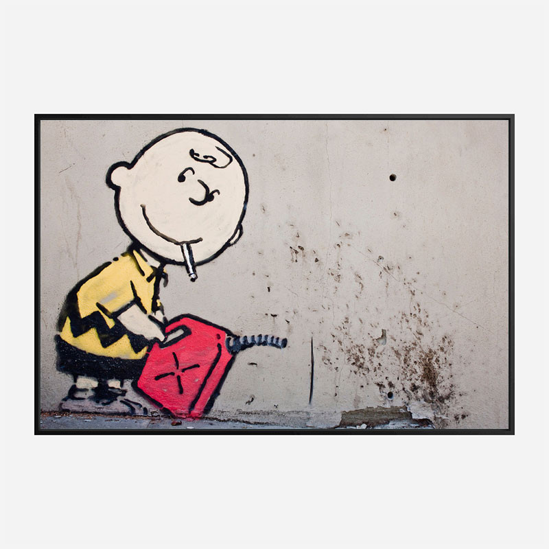 Charlie Brown Banksy Wall Art