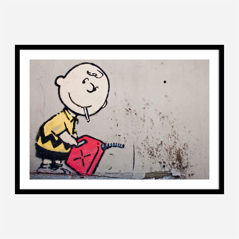 Charlie Brown Banksy Wall Art